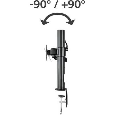 Hama Fullmotion simple Support de table pour écran 25,4 cm (10") - 66,0 cm (26") réglable en hauteur, inclinable, mobile-7