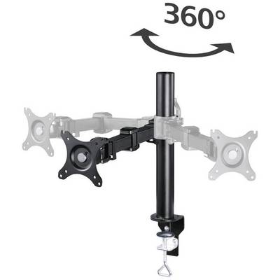 Hama Fullmotion simple Support de table pour écran 25,4 cm (10") - 66,0 cm (26") réglable en hauteur, inclinable, mobile-8