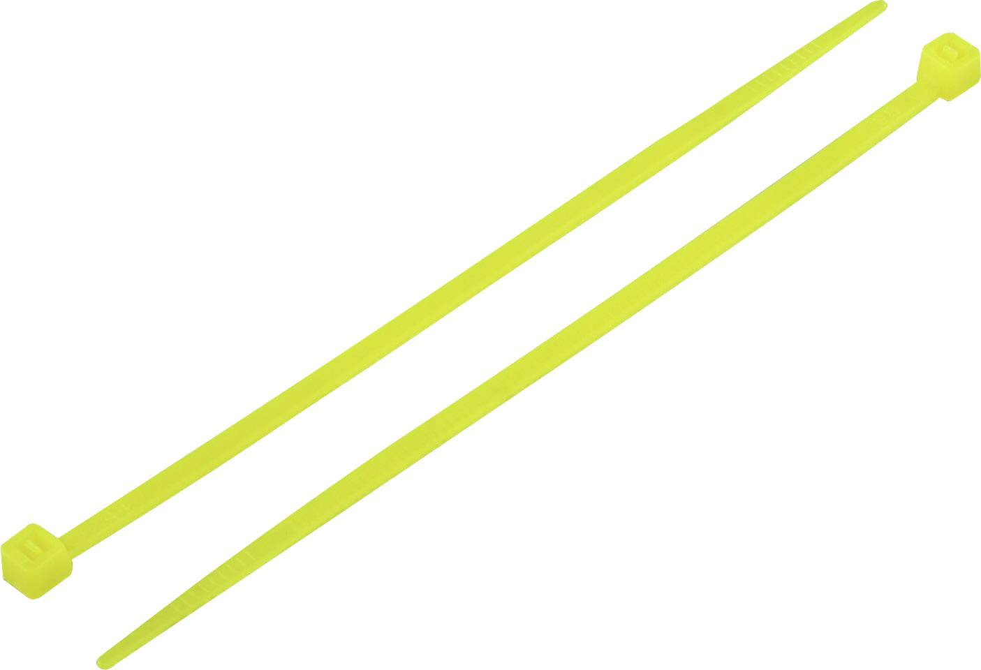 TRU COMPONENTS 93038c406 Serre-câble 100 mm 2.50 mm jaune rémanent 100 pc(s)-1