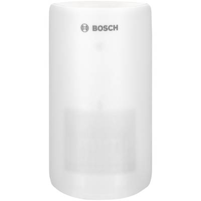 Un détecteur Bosch blanc, de forme cylindrique, probablement un détecteur de mouvement, avec le logo Bosch visible en haut.