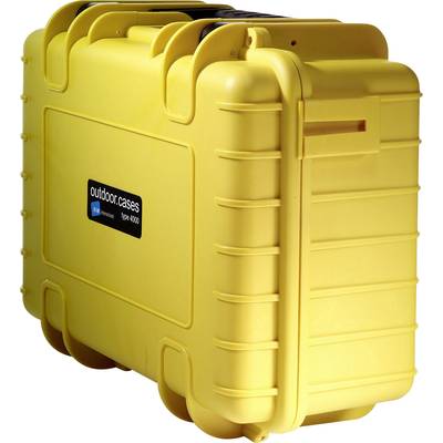 Valise de transport jaune avec design robuste, type 4000, adaptée au transport sécurisé d'équipements sensibles.