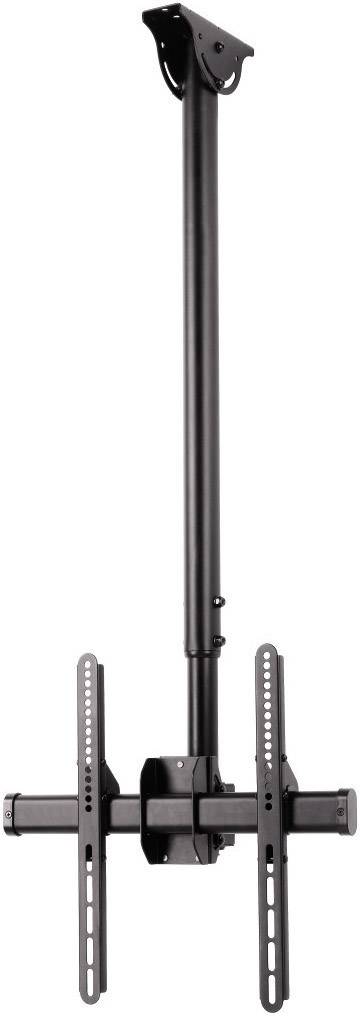 Support de plafond pour téléviseur, noir, avec bras réglable. Idéal pour des options de montage flexibles et une installation gain de place.