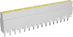Rangée de LEDs x8 jaune (L x l x H) 40.8 x 3.7 x 9 mm