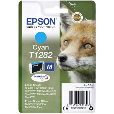 Epson Encre T1282 d'origine  cyan C13T12824012