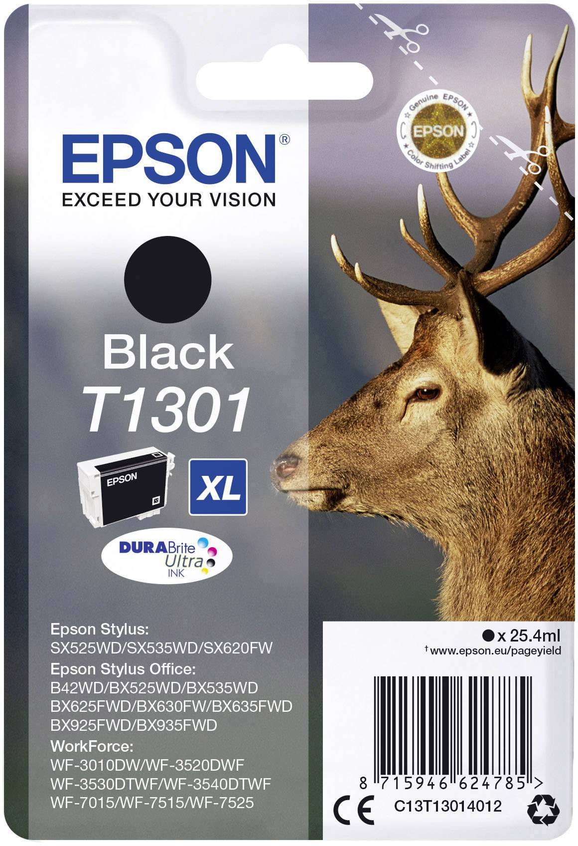 Epson Encre T1301 d'origine noir C13T13014012