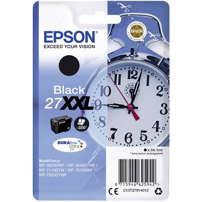 Epson Encre T2791, 27XXL d'origine  noir C13T27914012