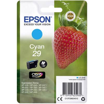 Epson Encre T2982, 29 d'origine  cyan C13T29824012