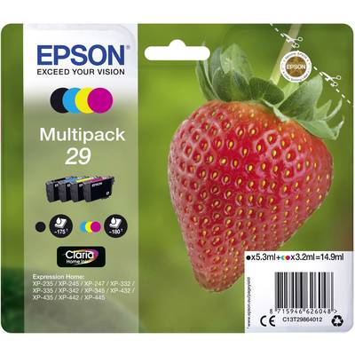   Epson  Encre  T2986, 29  d'origine  pack bundle  noir, cyan, magenta, jaune  C13T29864012