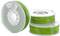 Deux bobines de filament vert pour imprimante 3D, une debout, l'autre couchée. Marquées 'Ultimaker'.