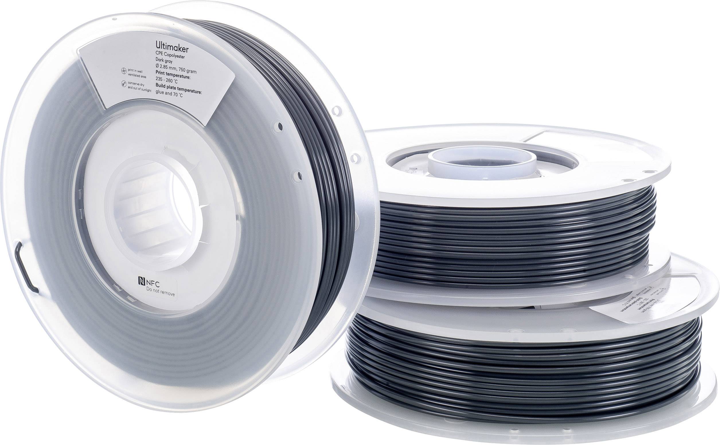 UltiMaker CPE - M0188 Dark Gray 750 - 201273 Filament CPE 2.85 mm 750 g gris foncé 1 pc(s)-4
