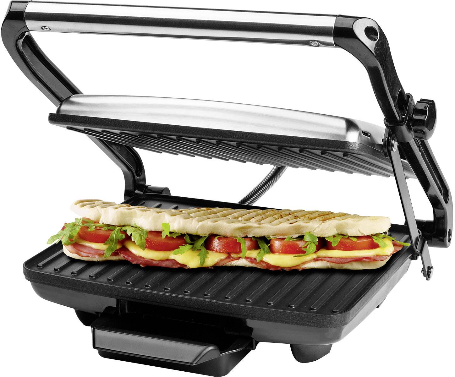 Grill à panini Princess Paninigrill 01.112413.01.001 table acier inoxydable, noir 1 pc(s) Grill à panini Princess Paninigrill 01.112413.01.001 table acier inoxydable, noir 1 pc(s)