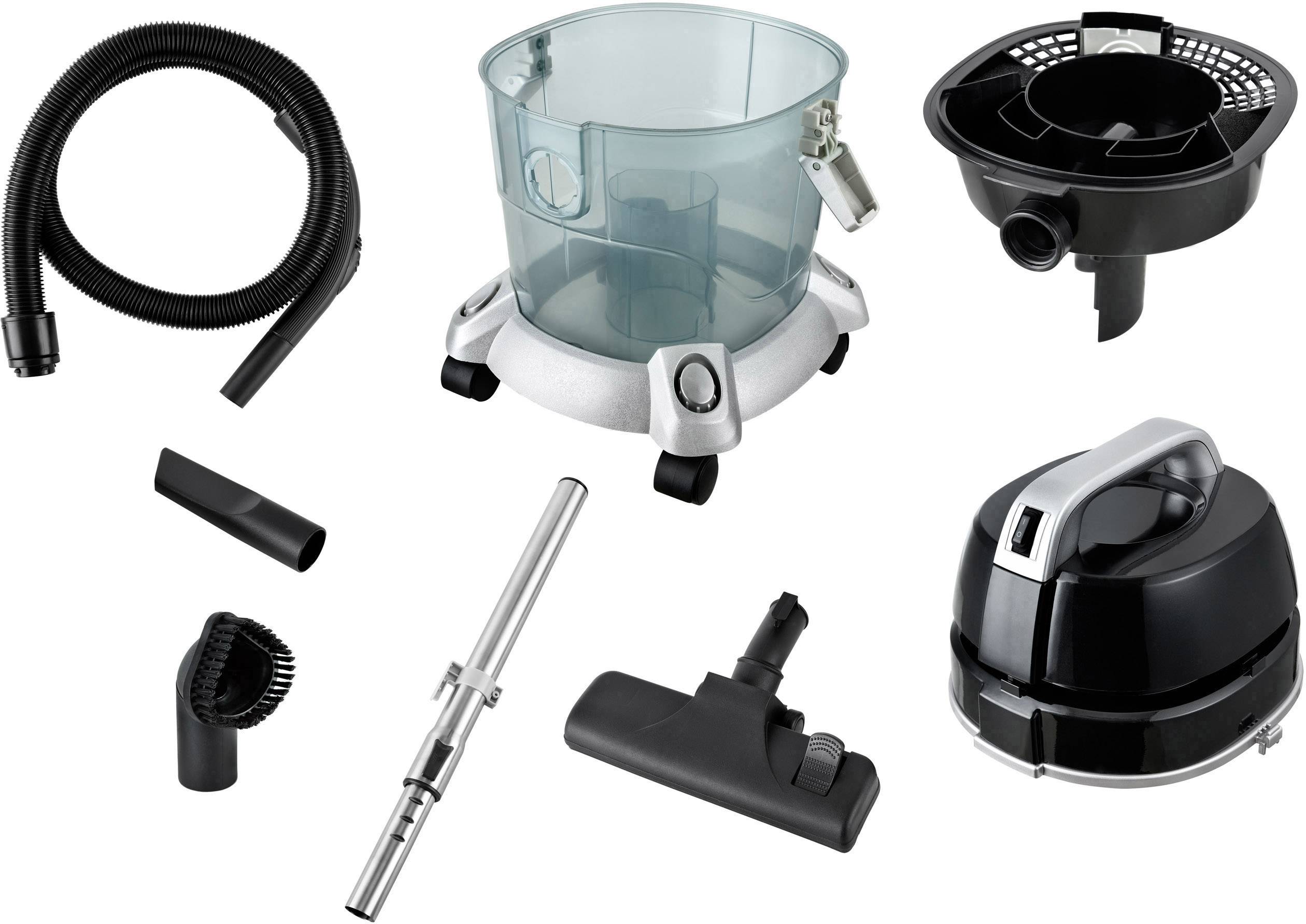 Aspirateur Avec Filtre à Eau 2000 W - Sans Sac - Nettoyage Sec/Humide - Puissance Aspiration 2300 MmH2O - 8 L - Pour Sols, Tapis, Extérieur