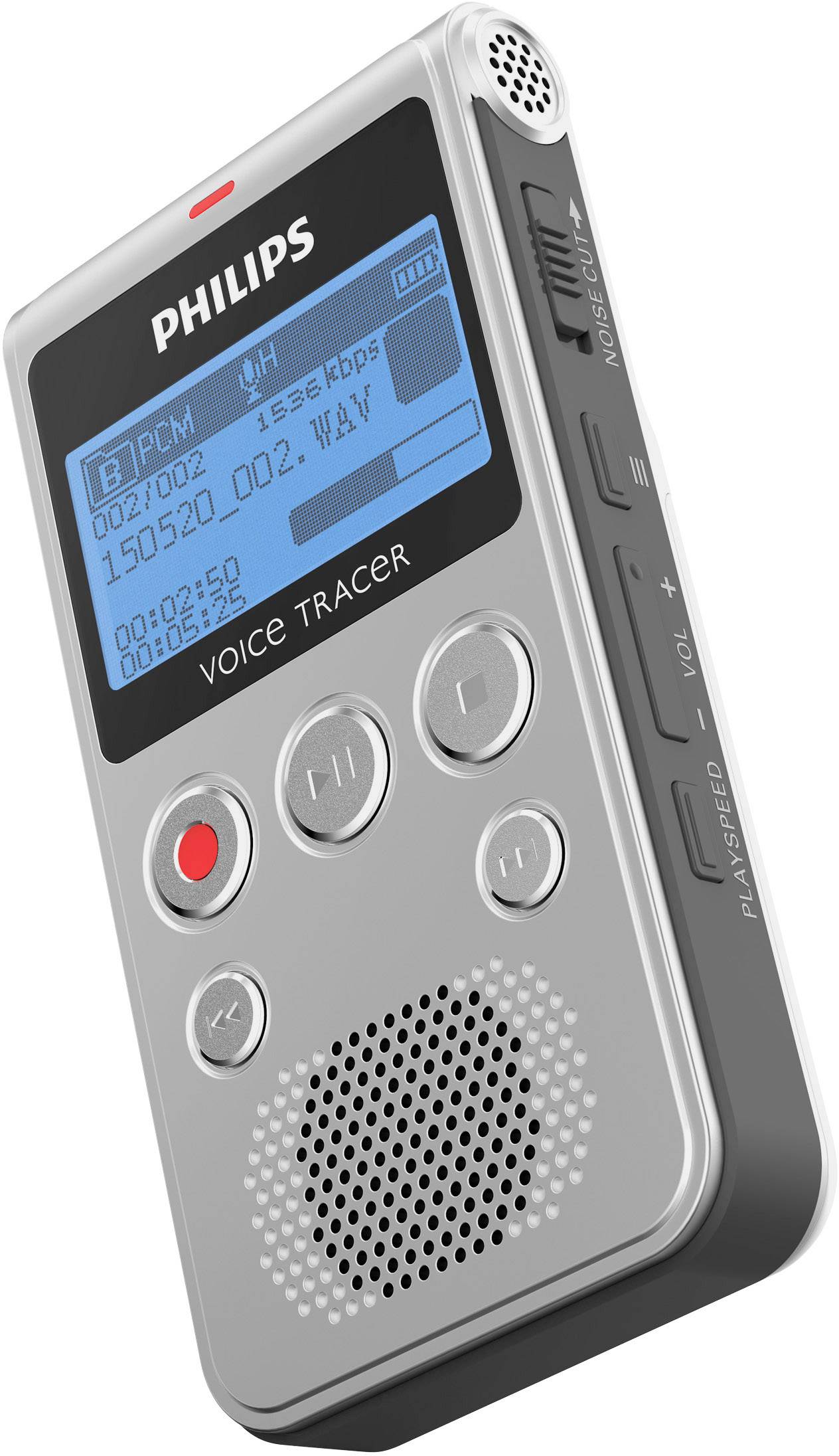 Dictaphone numérique Philips DVT1300 Durée d'enregistrement (max.) 1180 h argent Conrad.fr