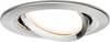 Luminaire à LED encastrable LED intégrée Paulmann Coin Slim 93877 N/A 6 W fer (brossé)