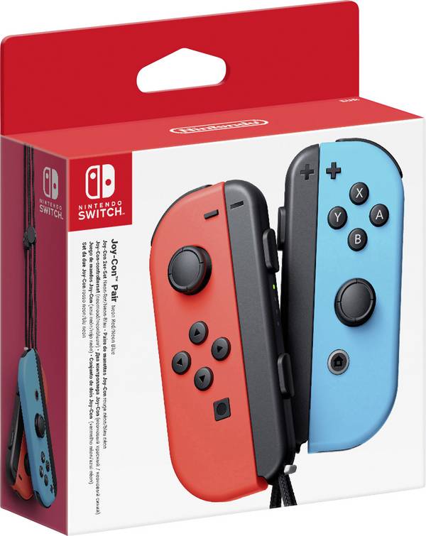 Nintendo 2x Joy-Con Manette de jeu Nintendo Switch rouge néon, bleu fluorescent