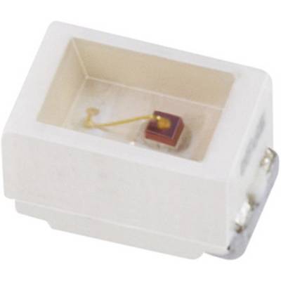 Petit capteur électronique rectangulaire avec un composant carré intégré dans un boîtier blanc.