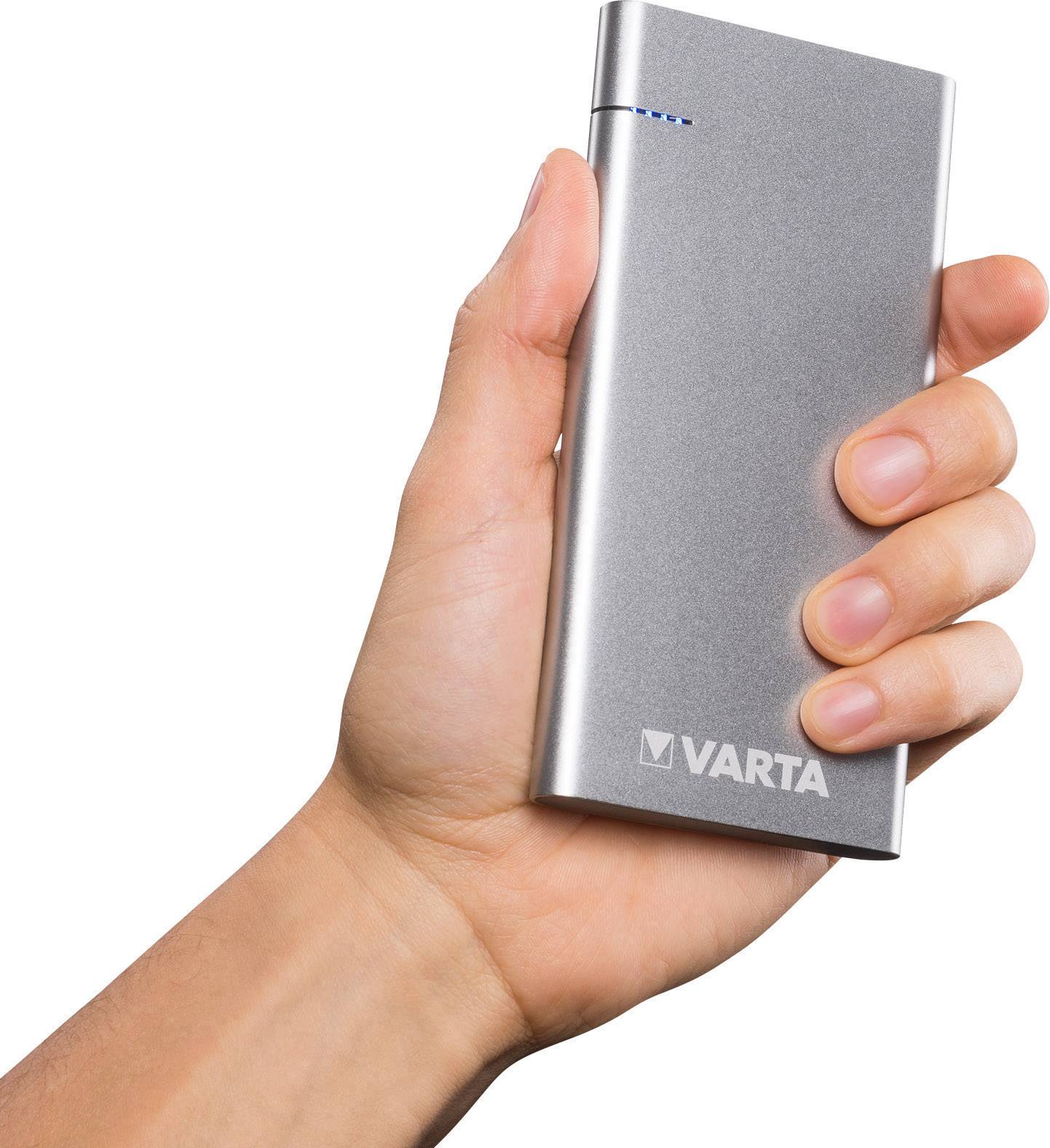 Varta Portable Slim Powerbank (batterie supplémentaire) 6000 mAh LiPo Micro USB argent affichage du statut-3