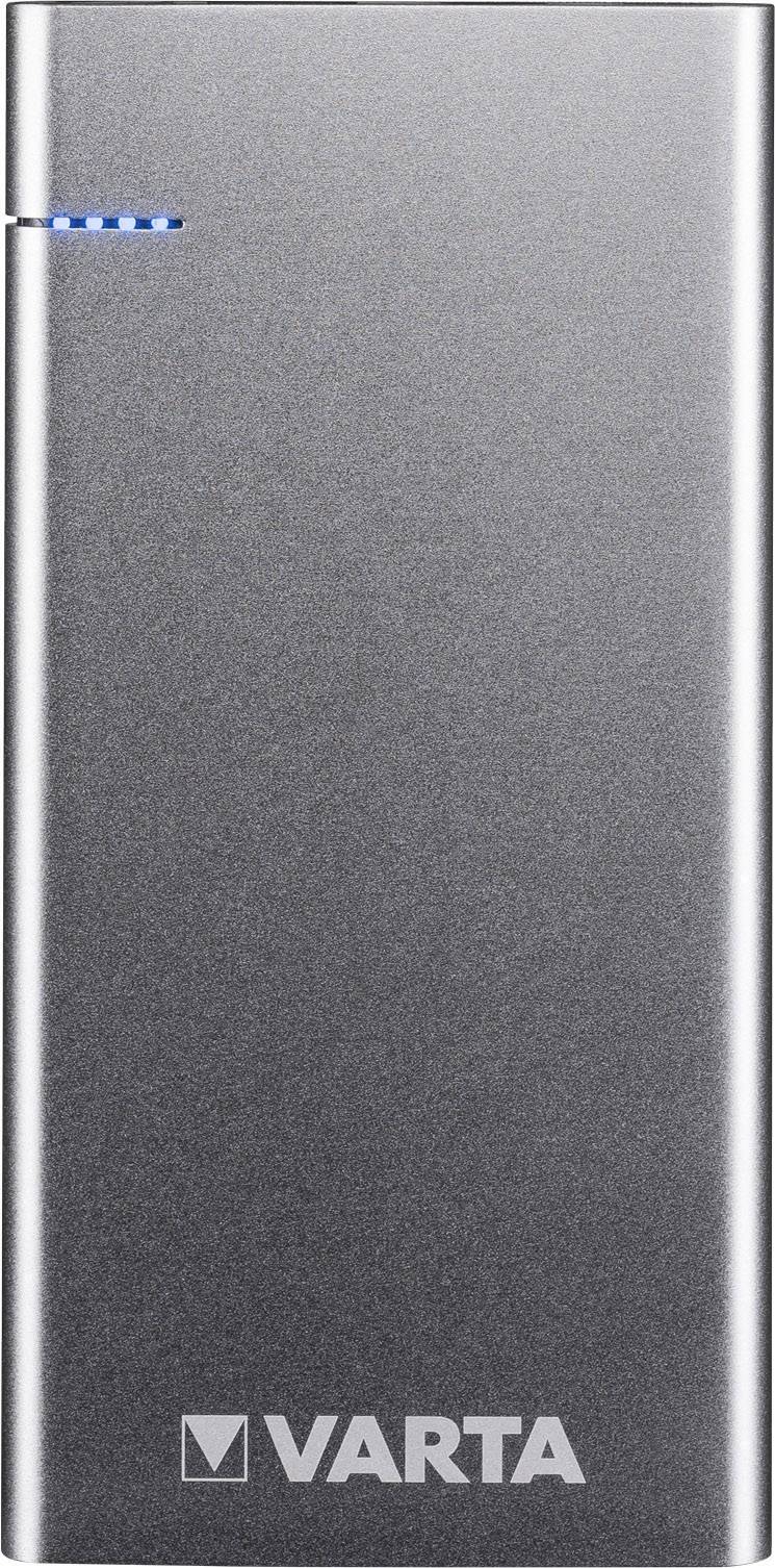 Varta Portable Slim Powerbank (batterie supplémentaire) 6000 mAh LiPo Micro USB argent affichage du statut-1