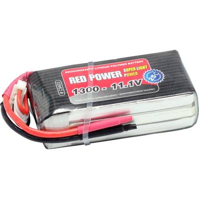 Pack de batterie (LiPo) 11.1 V 1300 mAh Red Power C9403 25 C Softcase extrémités de câble ouvertes