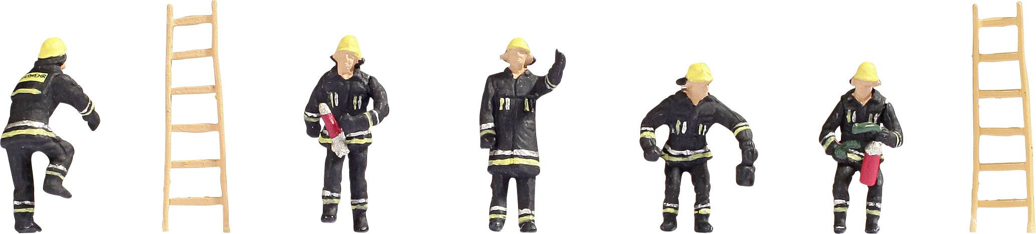 NOCH H0 Combinaisons de protection noires peint, debout