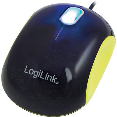 LogiLink ID0094A Cooper  Souris USB   optique noir, jaune 3 Boutons 1000 dpi 