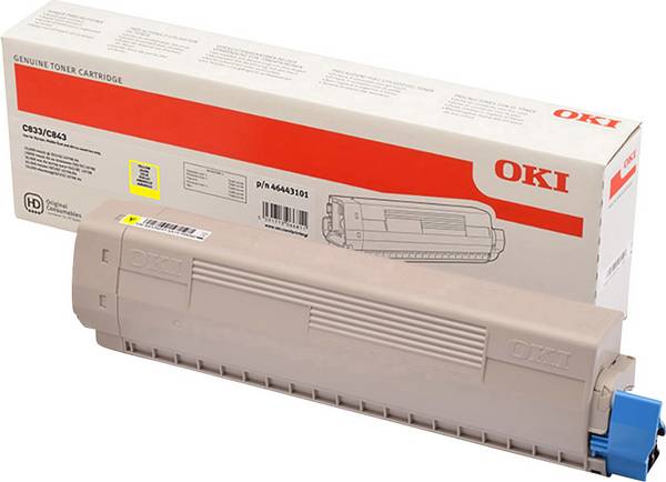 OKI TONER Yellow C833/843 10K