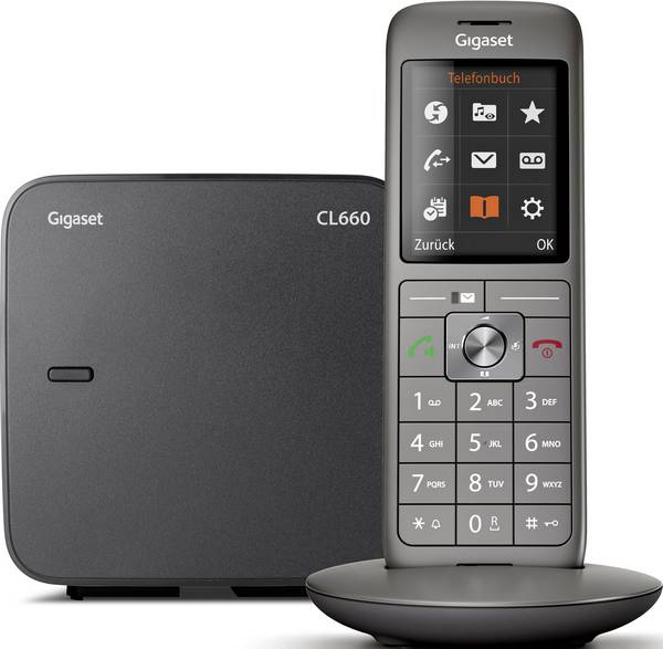 Gigaset CL660 DECT/GAP Téléphone sans fil   anthracite, noir