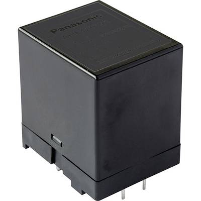 Un relais noir et rectangulaire de Panasonic, portant le numéro de modèle 'AHES53001'. Il dispose de quatre broches de connexion sur sa face inférieure.