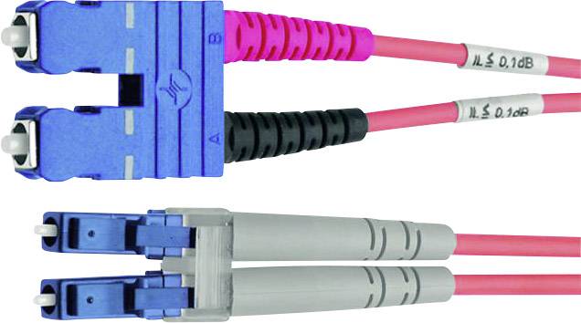 TELEGÄRTNER Câble adaptateur duplex 9/125 OS2, 1x SC Duplex - 1x LC Duplex, jaune, 3 m-1