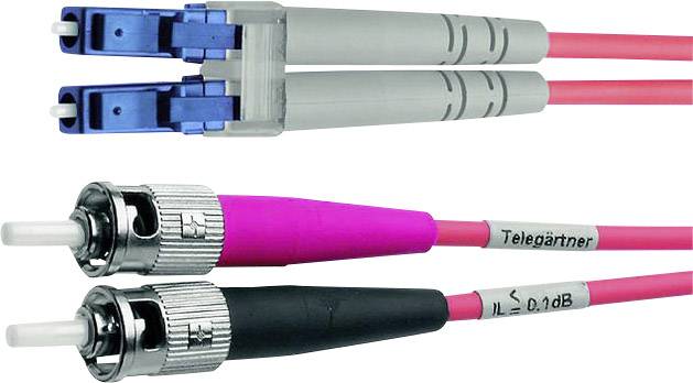TELEGÄRTNER Câble adaptateur duplex 9/125 OS2, 2x ST, 1x LC Duplex, jaune, 10 m-1