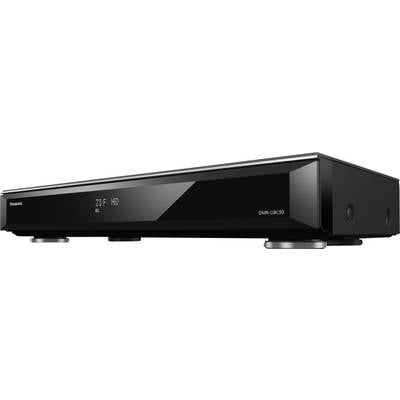 Lecteur DVD Panasonic noir avec façade brillante et pieds en argent. L'affichage indique '2:07 HD REC'.