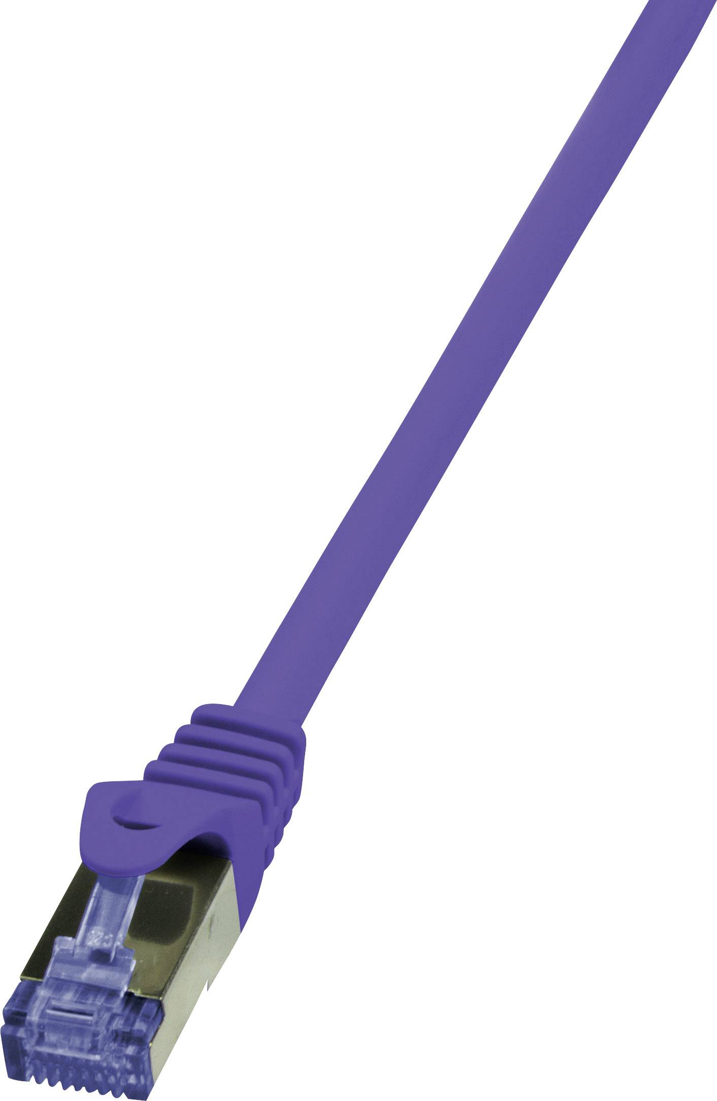 Un câble Ethernet bleu avec un connecteur RJ45, idéal pour les connexions réseau et les branchements internet.