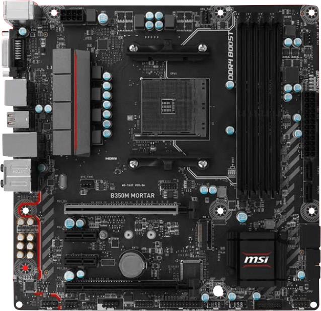 Carte Mère Msi Gaming B350m Mortar 7a37 002r Socket Amd Am4 Facteur De