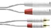 Câble adaptateur audio [2x XLR mâle - 2x Cinch-RCA mâle] Cordial CFU 1,5 MC-SNOW blanc 1.50 m