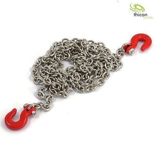 Thicon Camion-Accessoires manilles alu rouge avec acier-chaîne 96cm long #20004