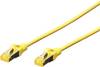 Digitus DK-1644-A-010/Y RJ45 Câble réseau, câble patch CAT 6a S/FTP 1.00 m jaune sans halogène, torsadé par paire, avec cliquet d'encastrement, ignifuge 1 pc(s)