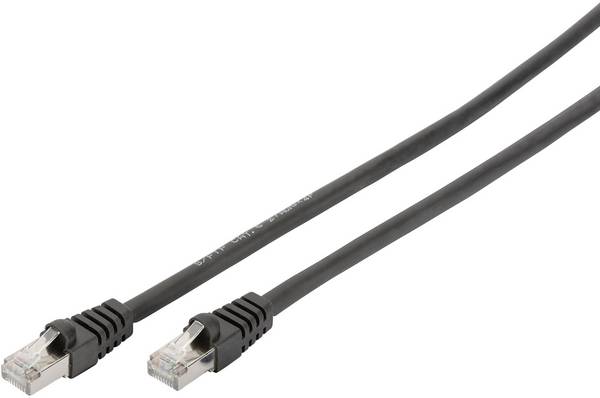 Digitus DB-160144-020-S RJ45 Câble réseau, câble patch CAT 6 S/FTP 2.00 m noir sans halogène, torsadé par paire 1 pc(s)