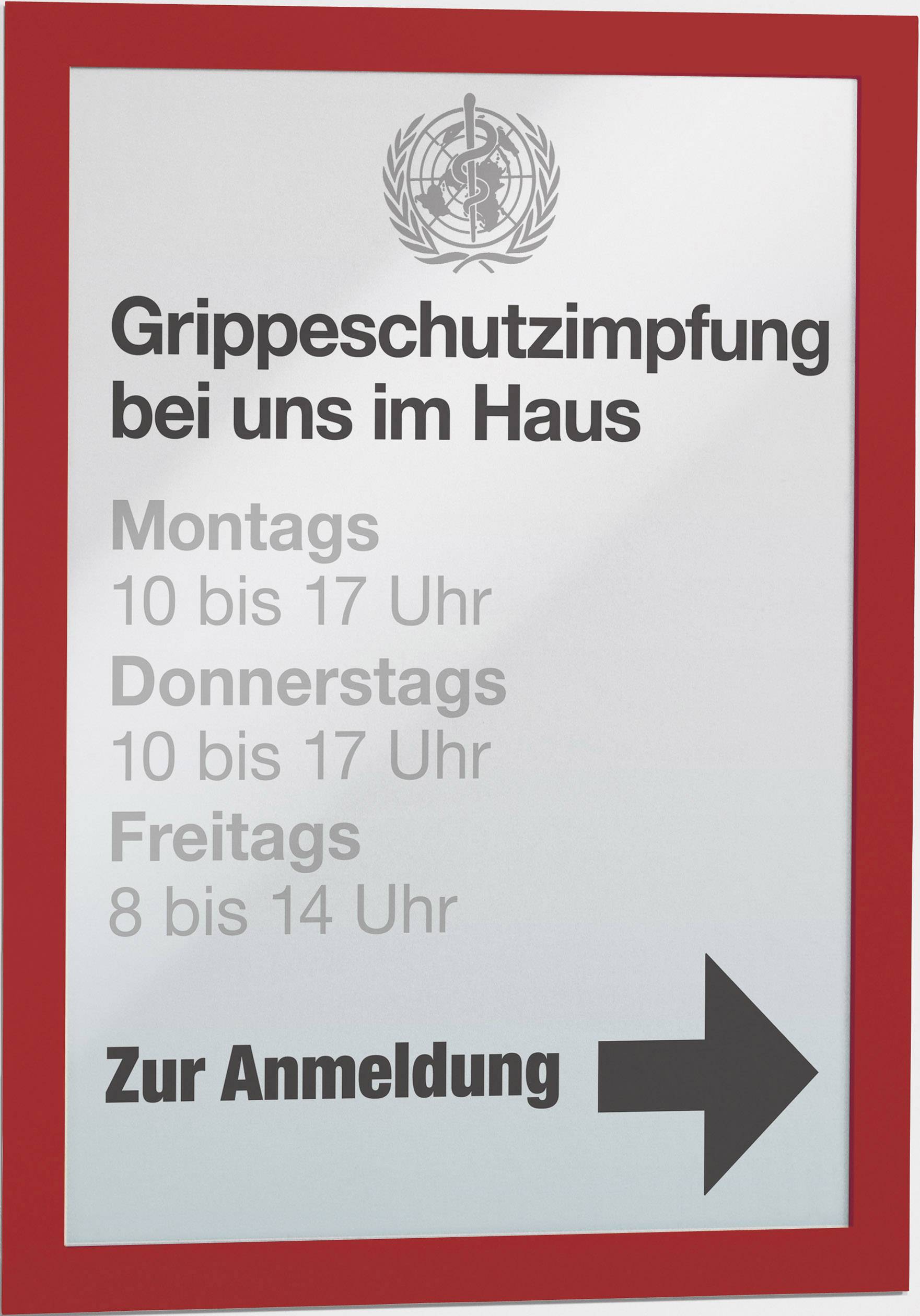 Durable 488203 Cadre d'information autocollant rouge (L x l x H) 236 x 322 x 236 mm DIN A4-0