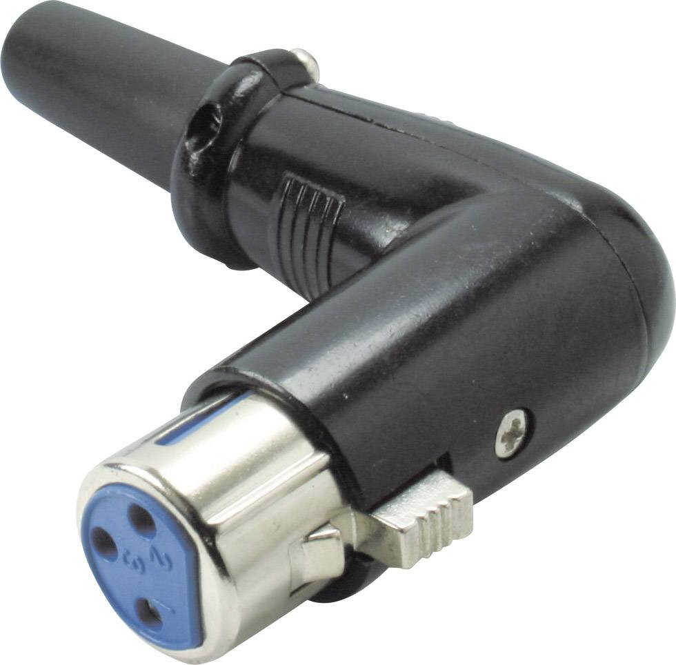XLR femelle, coudé Kash 55026 Nombre de pôles: 3 noir 1 pc(s)