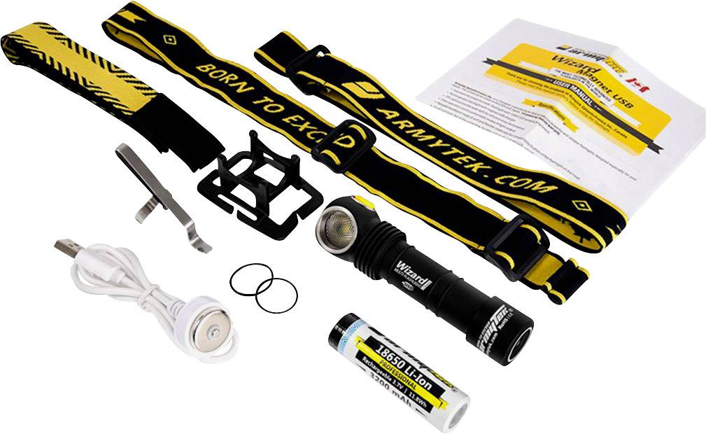 Batterie V34000k Led Frontale Pro Wizard 1800 Lm À Armytek Lampe yvmN08nOPw