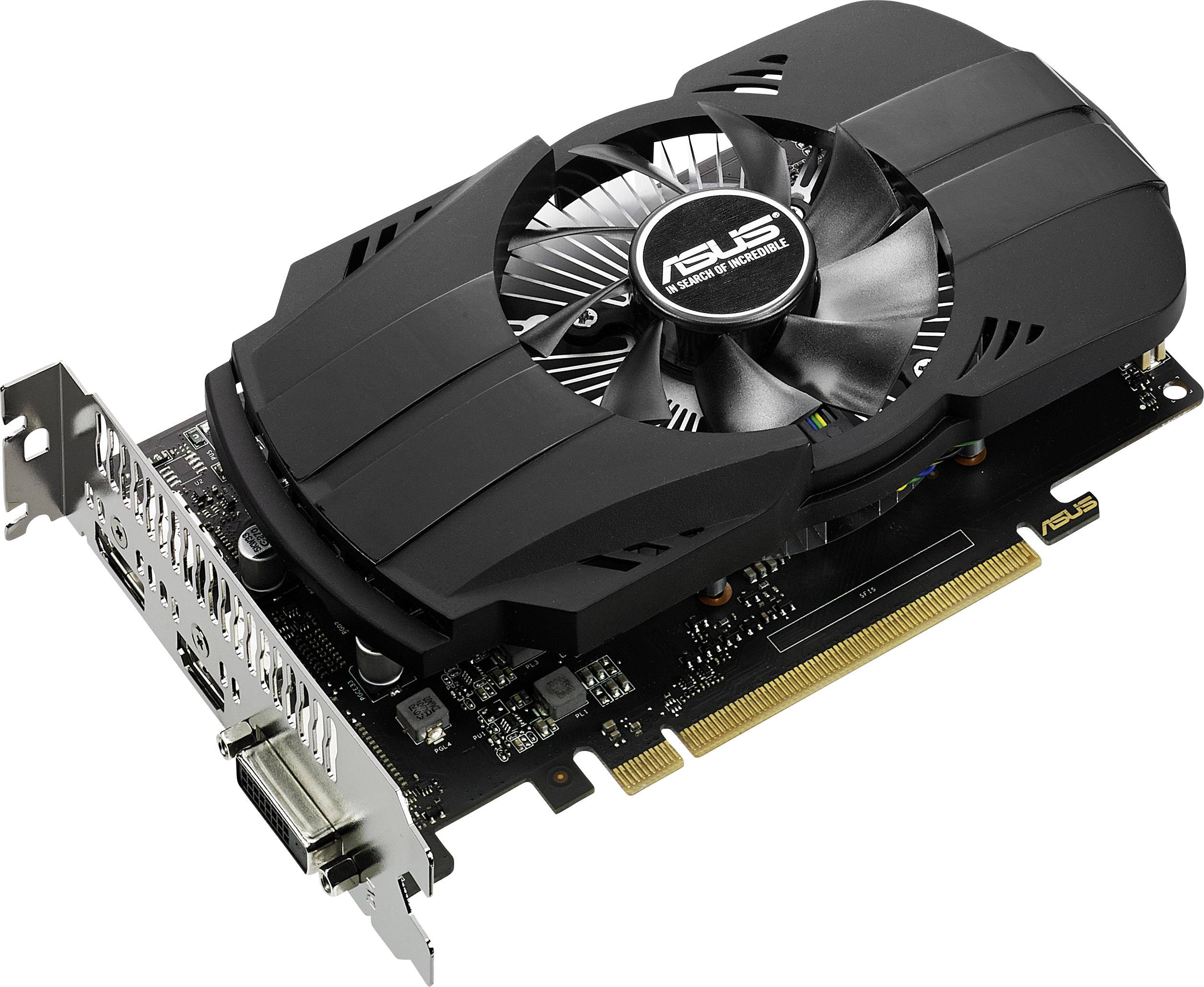 Asustek Computer Carte graphique Nvidia GeForce GTX1050 Ti 4 GB RAM GDDR5 PCIe HDMI™, DVI, DisplayPort-4