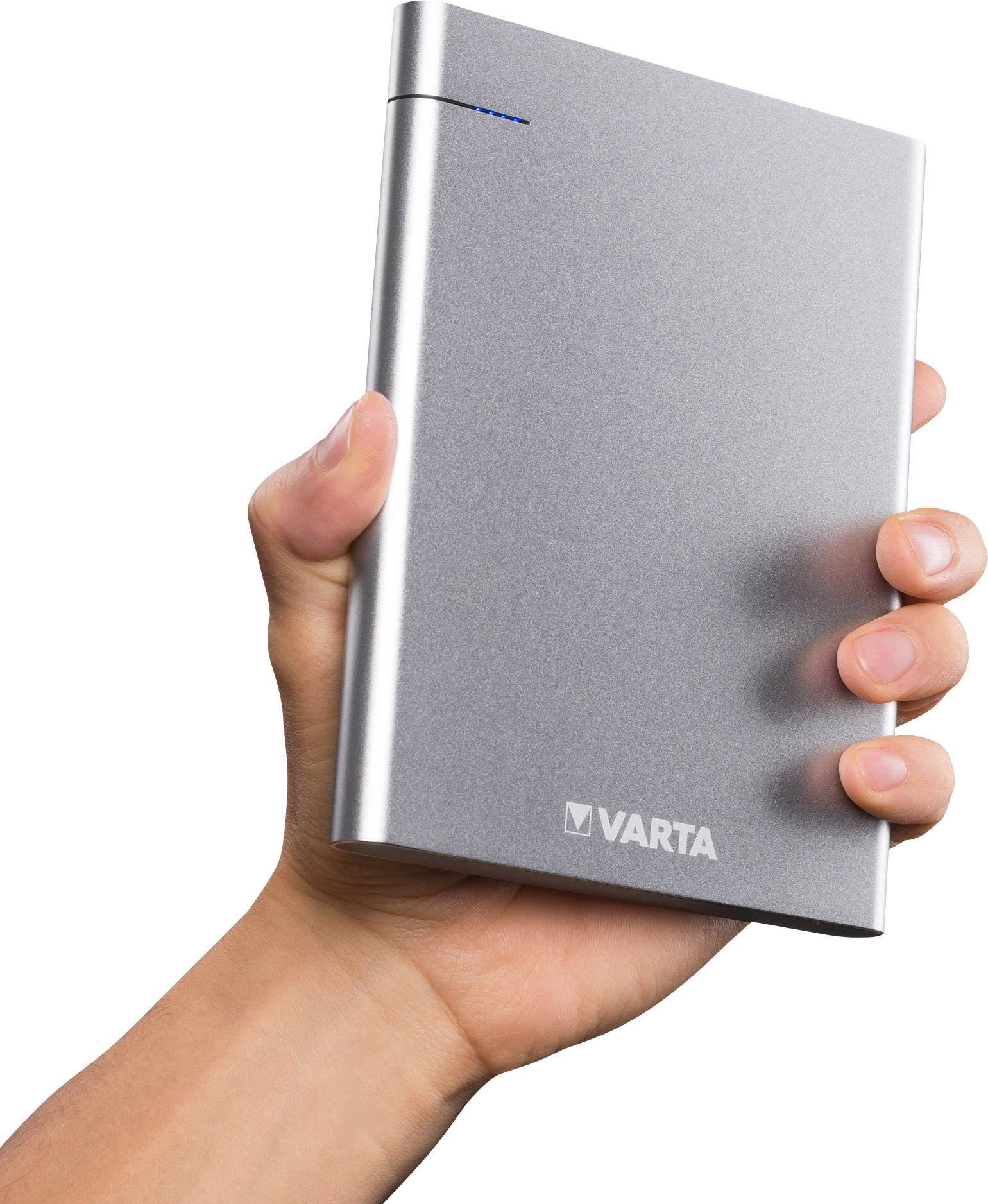 Varta Slim Power Bank 18000mAh Powerbank (batterie supplémentaire) 18000 mAh LiPo Micro USB argent affichage du statut-2