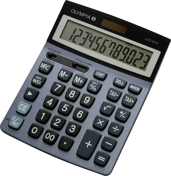 Olympia LCD 6112  Calculatrice de bureau bleu Ecran: 12 solaire, à pile(s) (l x H x P) 147 x 43 x 206 mm