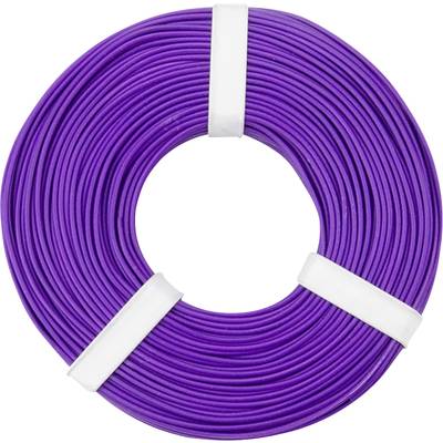 Fil de câblage   125-056 1 x 0.25 mm² violet 50 m