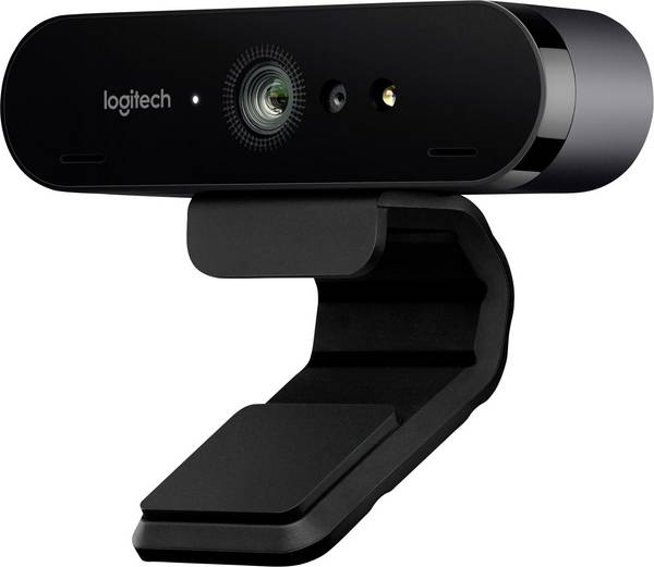 Webcam 4K Logitech BRIO 4096 x 2160 Pixel pied de support, support à pince