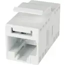 RJ45 femelle double, non blindé Telegärtner 100023168 RJ45 Boîtier femelle RJ45 blanc 1 pc(s)