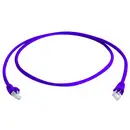 Telegärtner 100008685 RJ45 Câble réseau, câble patch CAT 6a S/FTP 5.00 m lilas ignifuge, avec cliquet d'encastrement, pa