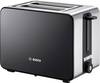 Bosch Haushalt TAT7203 Grille-pain avec grille spéciale viennoisieries intégrée acier inoxydable, noir