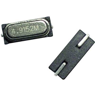 Deux composants électroniques rectangulaires, l'un portant l'inscription '4.9152M', sont affichés. Il s'agit probablement de quartz ou de résonateurs.