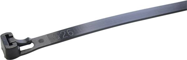 WKK 118197071 118197071 Serre-câble 300 mm 7.60 mm noir réouvrable, stabilisé aux UV 100 pc(s)